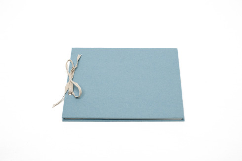 Vilten condoleanceboek blauw