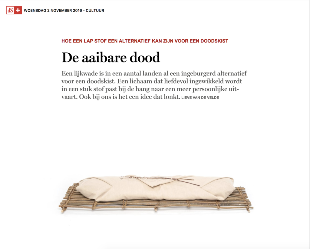 De aaibare dood, Wikkelgoed in de Standaard